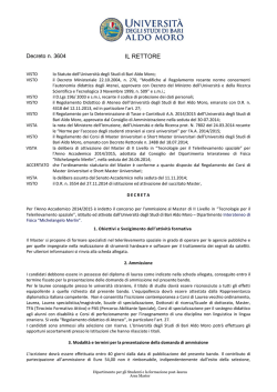Decreto Dirigenziale 256/xy del 5 marzo 2001
