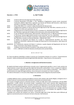Decreto Dirigenziale 256/xy del 5 marzo 2001
