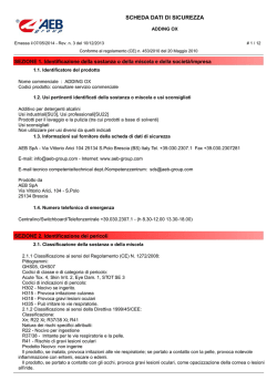 SCHEDA DATI DI SICUREZZA