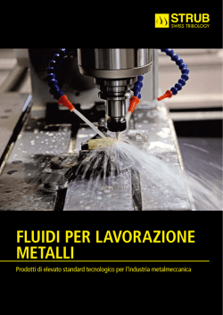 FLUIDI PER LAVORAZIONE METALLI