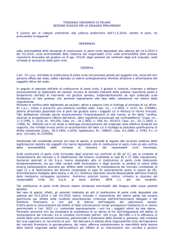 Trib. Milano – GUP – ordinanza 11.6.10