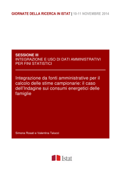 Integrazione da fonti amministrative per il calcolo delle stime