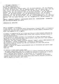Comunicato UGL - Lavoratrici e Lavoratori Autorganizzati Aci