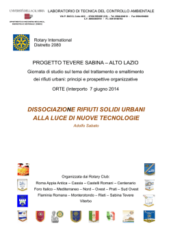 dissociazione rifiuti solidi urbani alla luce di