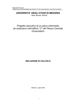 Calcolo solaio acciaio - Universit&agrave; degli Studi di Messina
