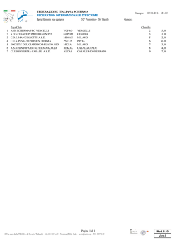 Spada Femminile - Societ&agrave; Schermistica Cesare Pompilio