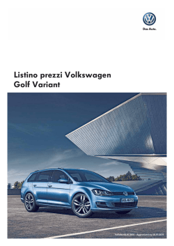 Scarica il listino prezzi di Nuova Golf Variant