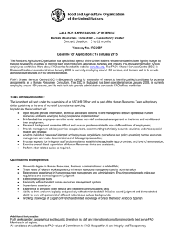 Call for Expression of Interest (Human Resources Consultant)