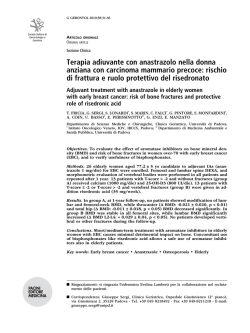 Terapia adiuvante con anastrazolo nella donna anziana con