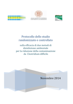 Novembre 2014 Protocollo dello studio randomizzato e