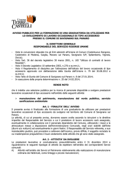 Avviso LAVORO ACCESSORIO SV