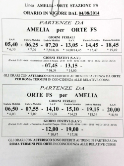 Orario Autobus Amelia - Orte stazione FS