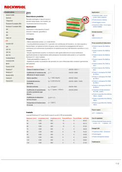 Descrizione prodotto Applicazioni Propriet&agrave; Imaballo