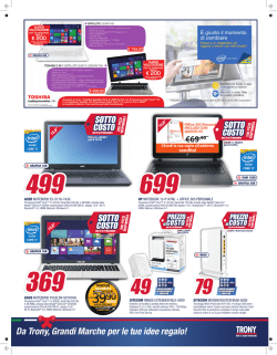 Da Trony, Grandi Marche per le tue idee regalo!