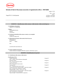 Scheda di Dati di Sicurezza secondo el regolamento (CE