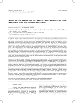 Humans and their landscape from the Alpine Last