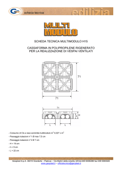 SCHEDA TECNICA MULTIMODULO H15 CASSAFORMA IN