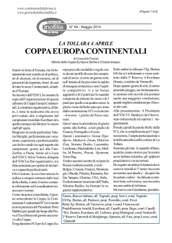 COPPA EUROPA CONTINENTALI - giornale della cinofilia