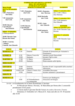 Avvisi: avvicendamento tra le Suore Rosminiane ci lasciano • Sr