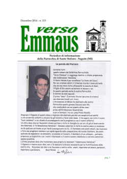 scarica il numero di dicembre di Verso Emmaus in formato PDF