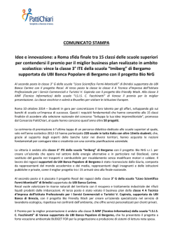 La Finale del Concorso &ldquo;Sviluppa la tua idea imprenditoriale&rdquo;