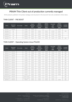 PRAIM Thin Client out of production currently managed