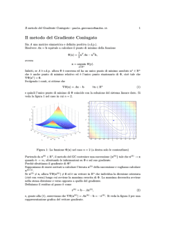 Il metodo del Gradiente Coniugato