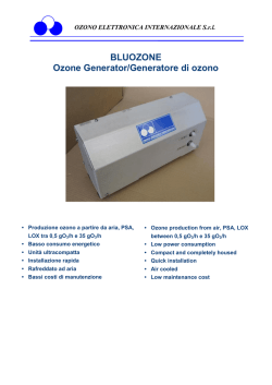 Generatori di ozono serie TPF-XT