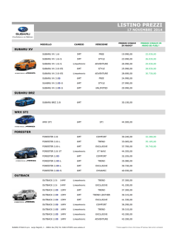 Listino Prezzi