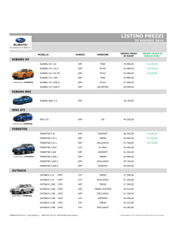listino subaru