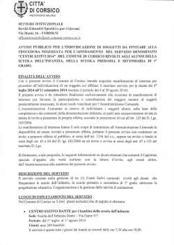 Manifestazione di interesse