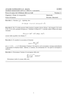ANALISI MATEMATICA II (22ACI) 6 CFU (studenti immatricolati nell