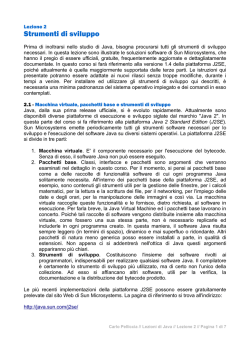 Lezione 2: "Strumenti di sviluppo"