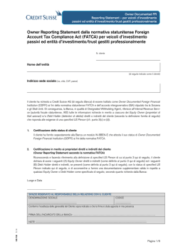 Owner reporting statement