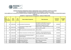 N Prog ressi vo N. Progetto Data Arrivo Ora Arrivo