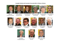 Consiglio Dire&pound;vo del Consolato Provinciale MdL di Monza e Brianza