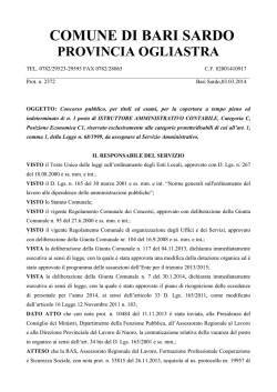 bando concorso Istr. Amm.vo Cont.le Cat. C