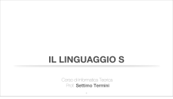 IL LINGUAGGIO S
