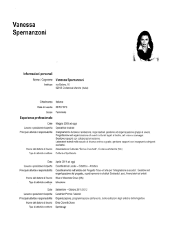 c.v. Vanessa Spernanzoni