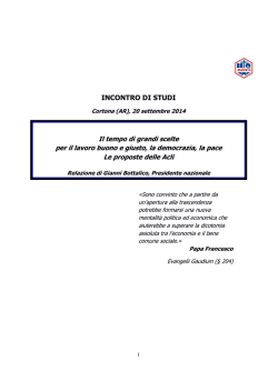 Relazione Gianni Bottalico Incontro Studi Acli Cortona (Ar)