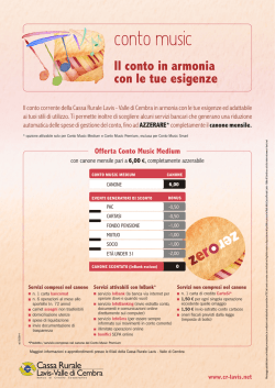 possibile abbattere il canone mensile del conto music medium