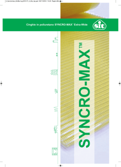 Scheda cinghie in poliuretano SYNCRO-MAX