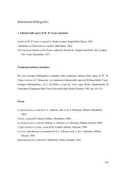 Riferimenti bibliografici.