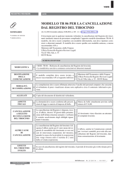 modello tr 06 per la cancellazione dal registro del tirocinio