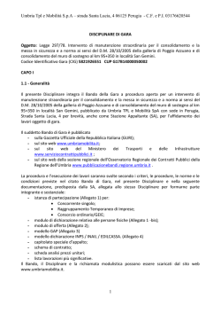 Disciplinare di gara