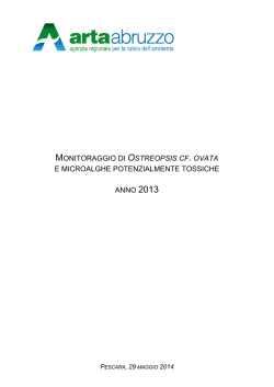 MONITORAGGIO DI OSTREOPSIS CF. OVATA E