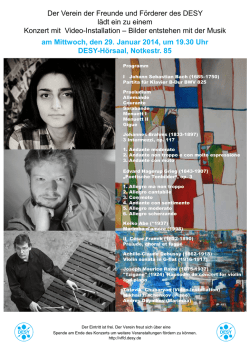 Der Verein der Freunde und F&ouml;rderer des DESY l&auml;dt ein zu einem