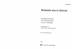 bucherame&raquo;, in: Guille, Martine / Kiesler, Reinhard (edd.)