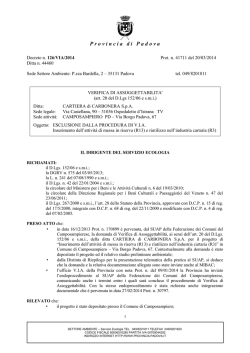 Decreto n - Provincia di Padova