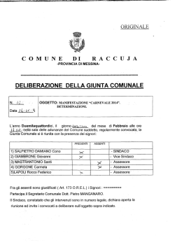 comunediraccuja deliberazione della giunta comunale